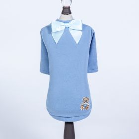 Baby Bear Dog  Tee (Color: Baby Blue, size: SM)