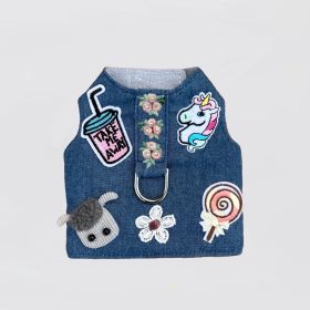 Cool Pup Dog  Harness (Color: Pink Flowers, size: SM)