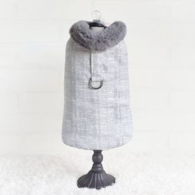 Gia Dog Coat (Color: Silver, size: MD)