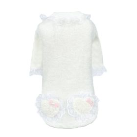 Little Lamb Dog Sweater (Color: Ivory, size: MD)