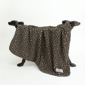 Obsidian Dog Blanket (Color: Black& Tan, size: LG)