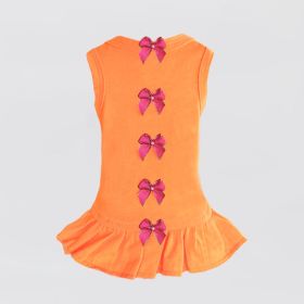 Summer Dreams Dog Dress (Color: Orange, size: XS)