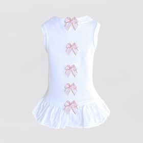 Summer Dreams Dog Dress (Color: White, size: SM)