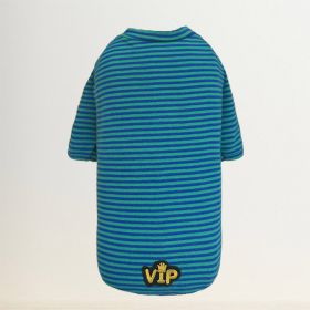VIP Baby Dog Tee (Color: Striped Teal, size: XXS)