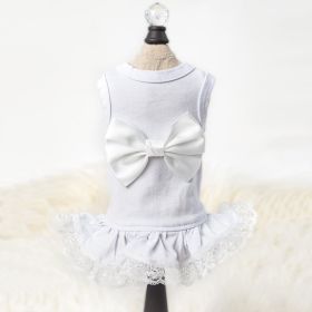 Ballerina Dog Dress Collection (Color: White, size: SM)