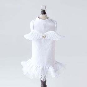 Lil Angel Dog Dress (Color: White, size: MD)
