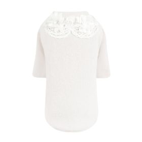 Sweet Magnolia Dog Sweater (Color: Cream, size: LG)