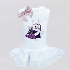 Out n About Dog Dress (Color: White, size: LG)
