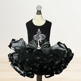 Goddess Dog Tutu Dress Collection (Color: Selene, size: LG)